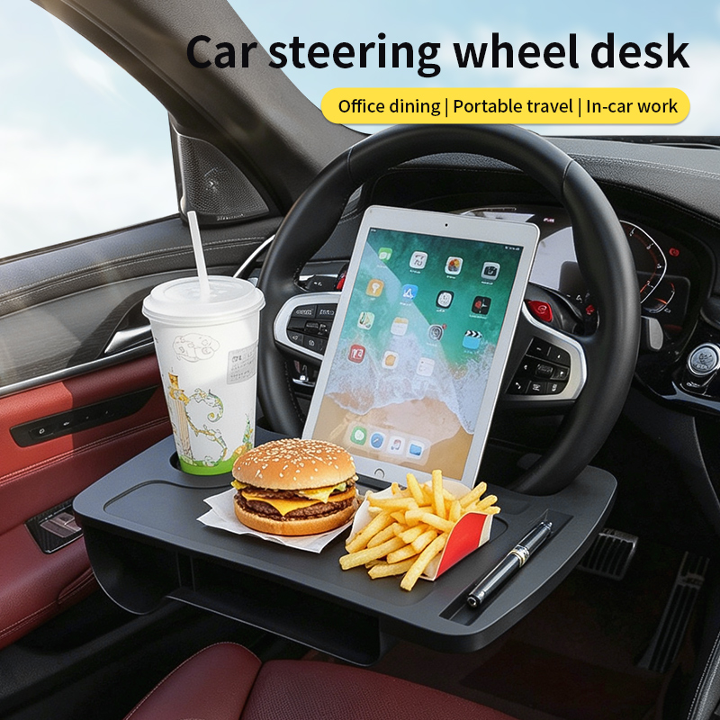 Laptop Accessories Table - 2-IN-1 Car Steering Wheel Table Tray,