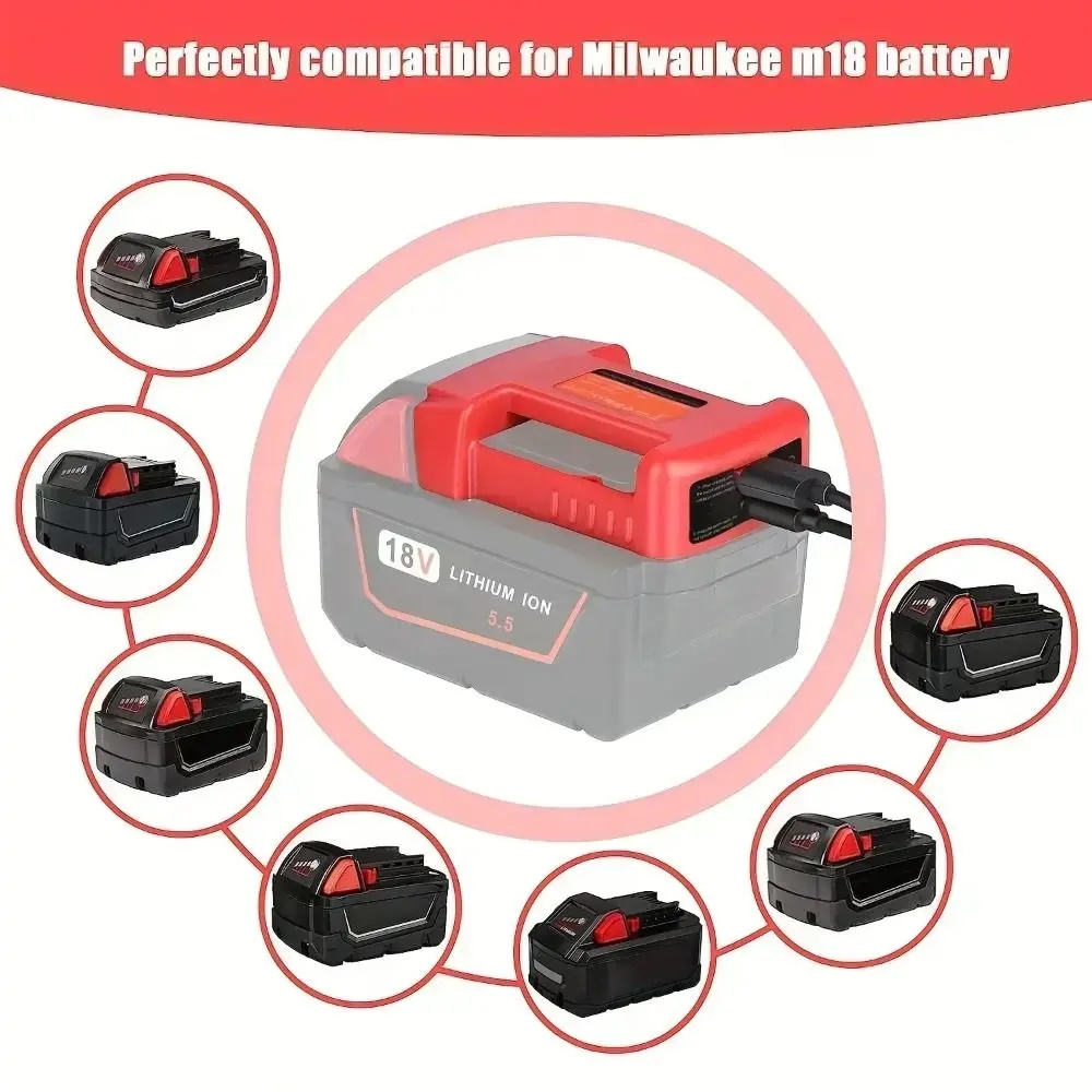Laptop Accessories Usb - For DeWalt 20V For Milwaukee 18V