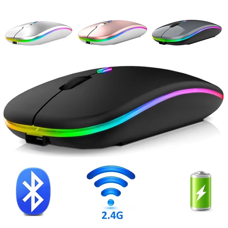 Laptop External Accessories - Wireless Bluetooth Mouse 2.4G Dual Modes