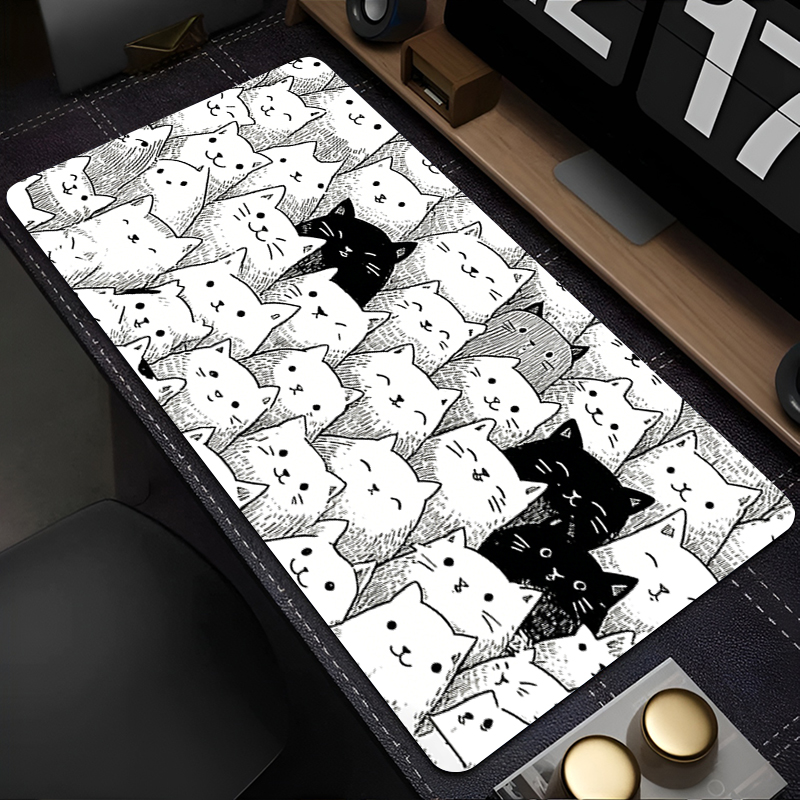 Laptop Accessories Essential - White Cartoon Mouse Pad Gamer Essential
