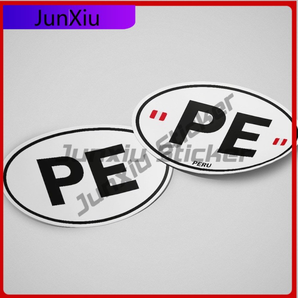 Laptop Unique Accessories - Peru PE Sticker Oval Flag Waterproof