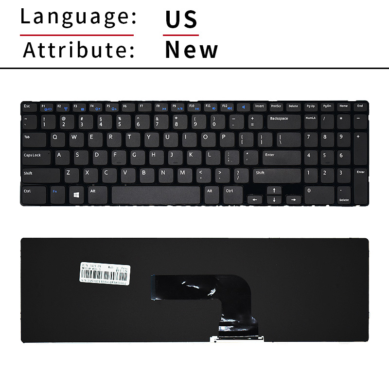 New US Russian Keyboard  For D - Laptop Accessories Dell recension och pris