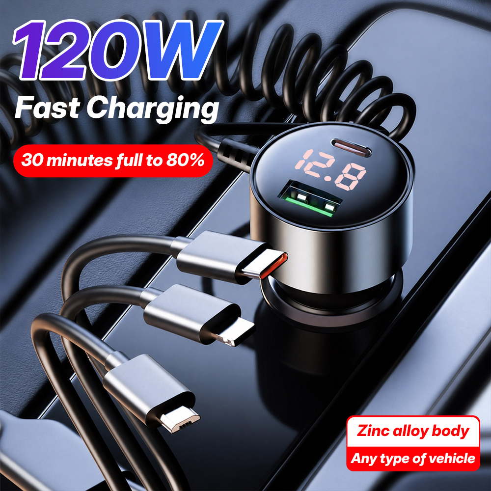 120W Multi Port Car Charger Bu - Laptop Accessories Essential recension och pris