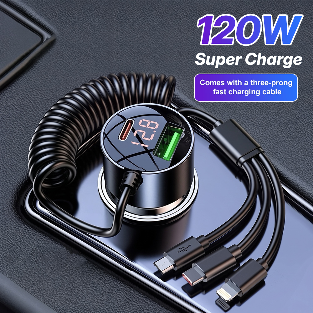 120W Multi Port Car Charger Bu - Laptop Accessories Essential recension och pris