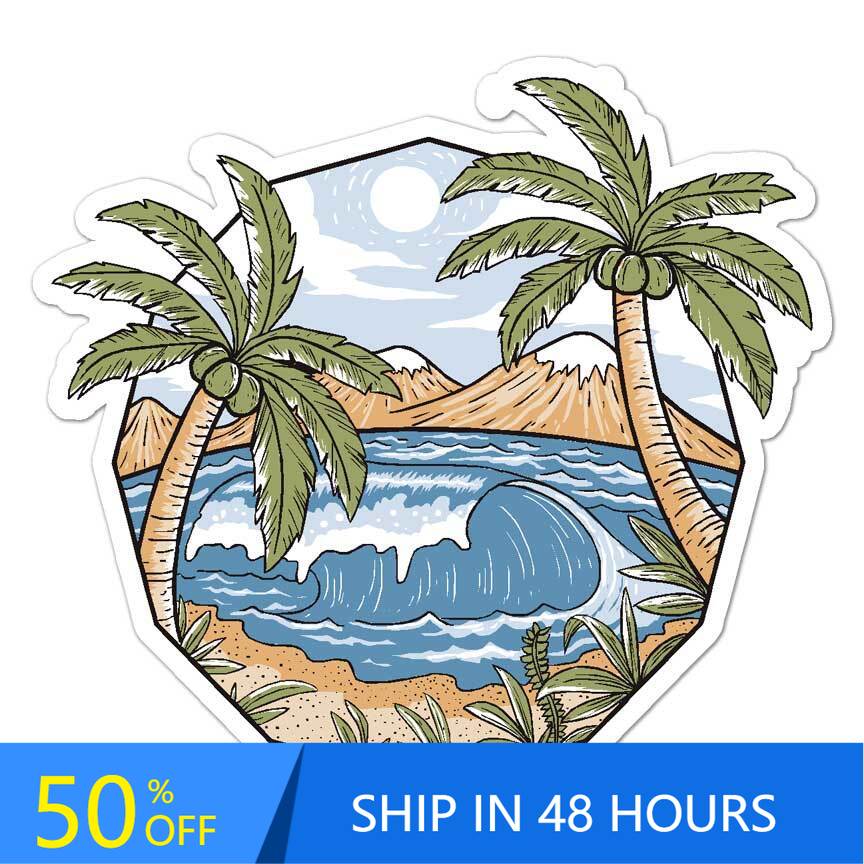 Palm Trees Beach Surf, Retro B - Laptop Unique Accessories recension och pris
