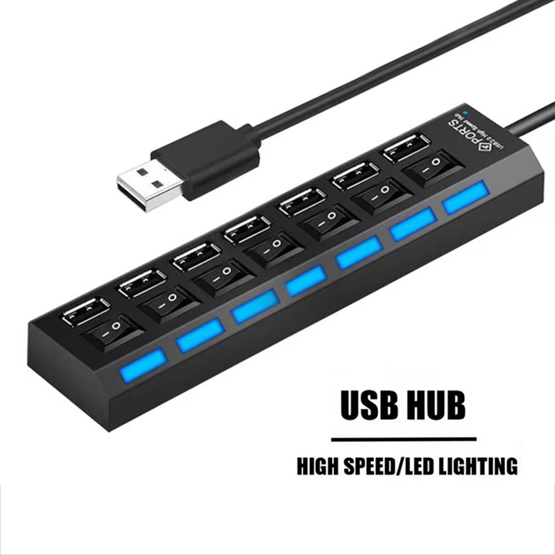 7 Port USB 2.0 Hub Splitter Fo - Laptop Accessories Usb recension och pris