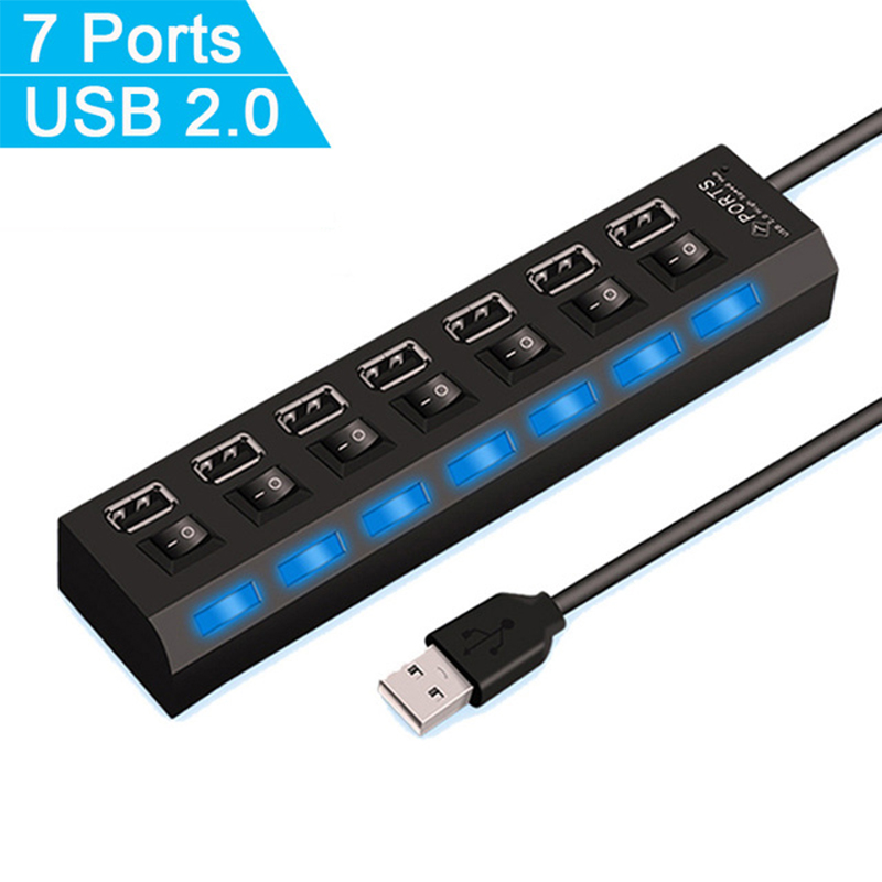 7 Port USB 2.0 Hub Splitter Fo - Laptop Accessories Usb recension och pris