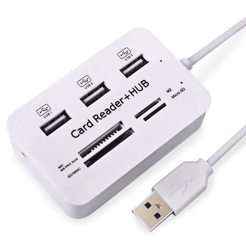 USB Hub 2.0 3 Ports TF Micro S - Laptop Accessories All In One recension och pris