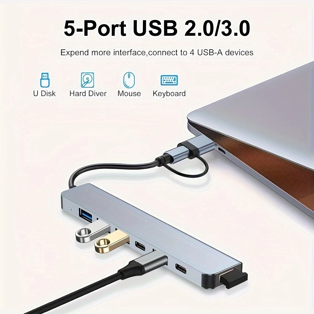 2 In 1 USB3.0 Hub 7 Port Type  - Laptop Accessories Usb recension och pris