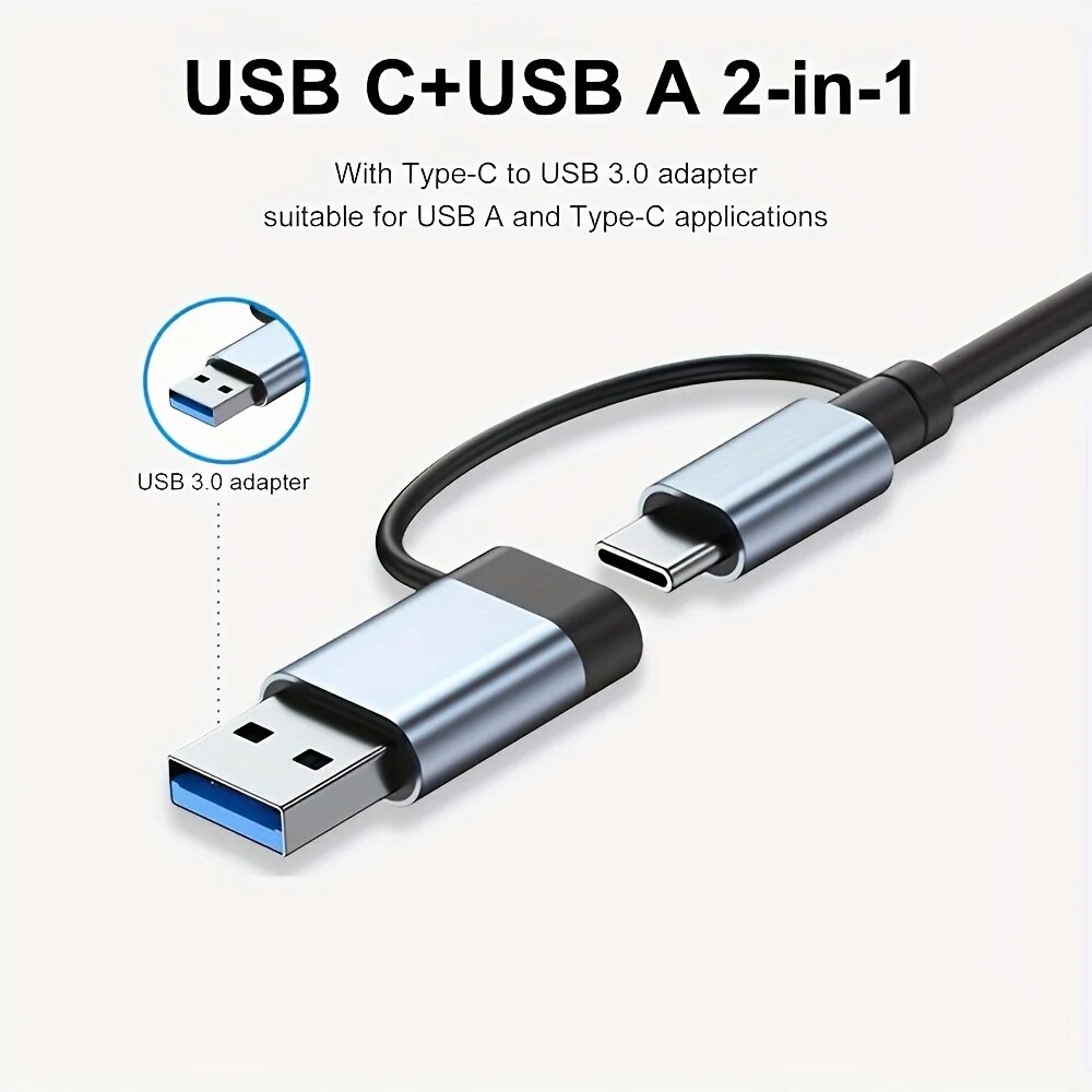 2 In 1 USB3.0 Hub 7 Port Type  - Laptop Accessories Usb recension och pris